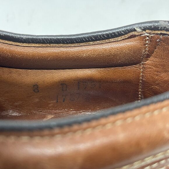 Allen Edmonds Wilbert Derby Shoes Mens 8 D Brown Leather Split Toe Casual Dress - Picture 13 of 16